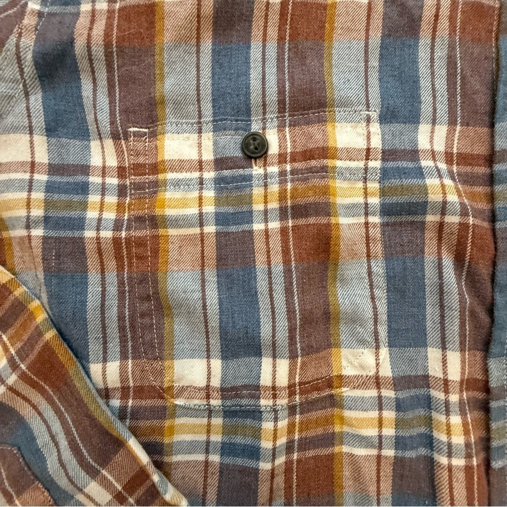 George Men's Casual Plaid Shirt in Blue and Brown size large - Picture 3 of 6